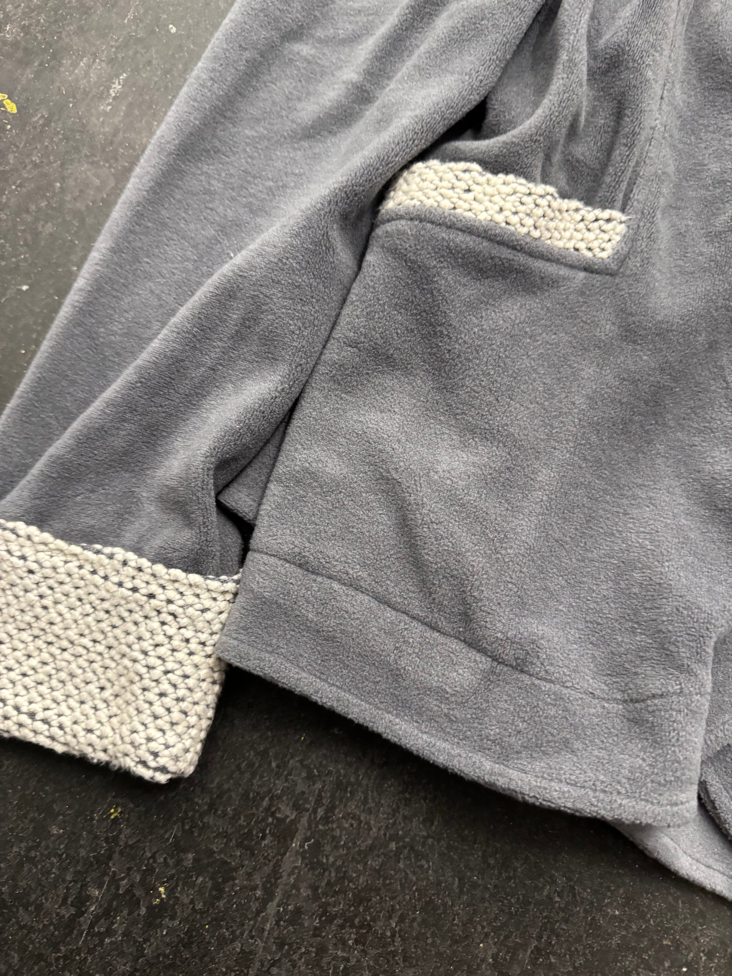 Vintage Asymmetric Collar Fleece Jacket