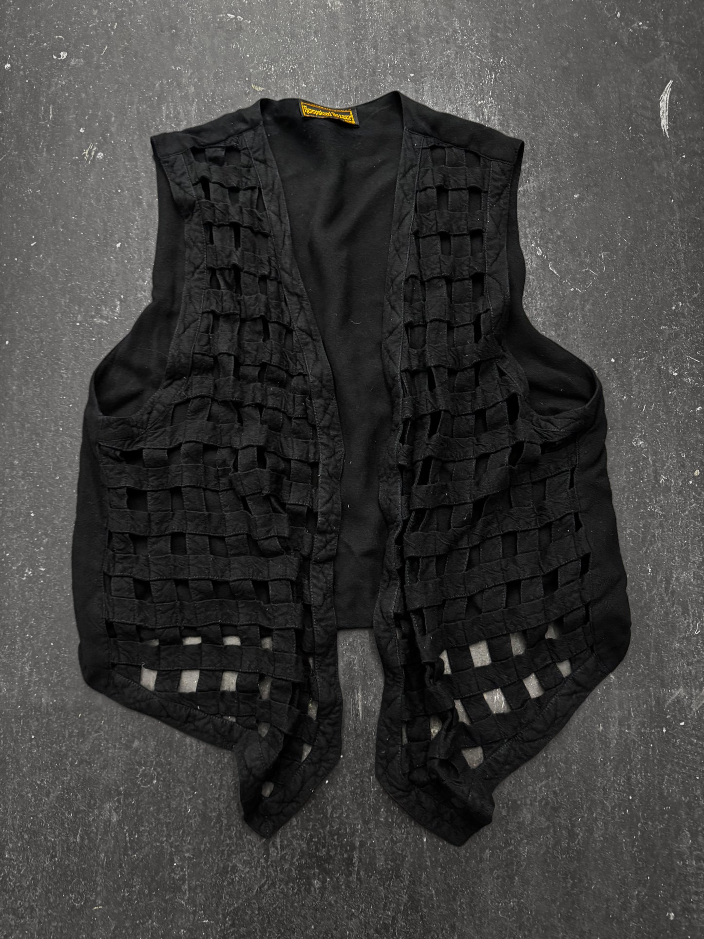 Vintage British Hampstead Bazaar Cut Out Wool Vest