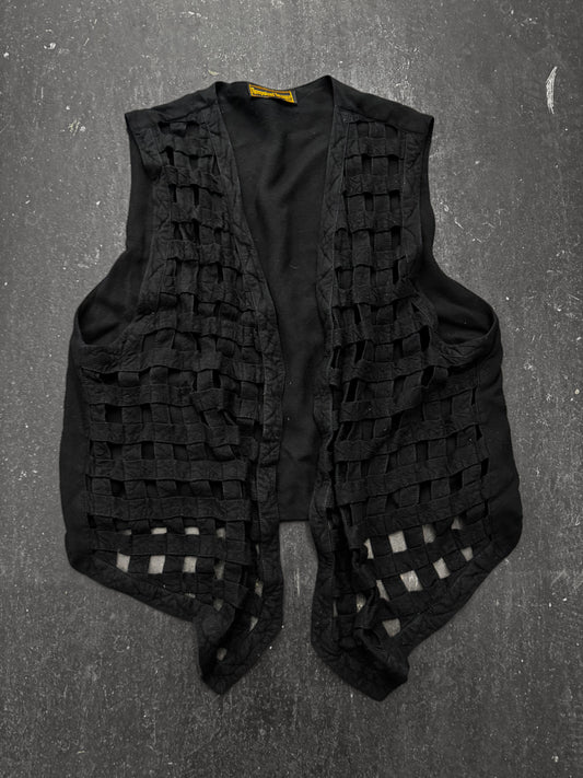 Vintage British Hampstead Bazaar Cut Out Wool Vest