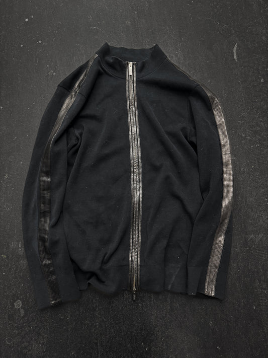 Armani Collezioni Perforated Leather Zip Jacket