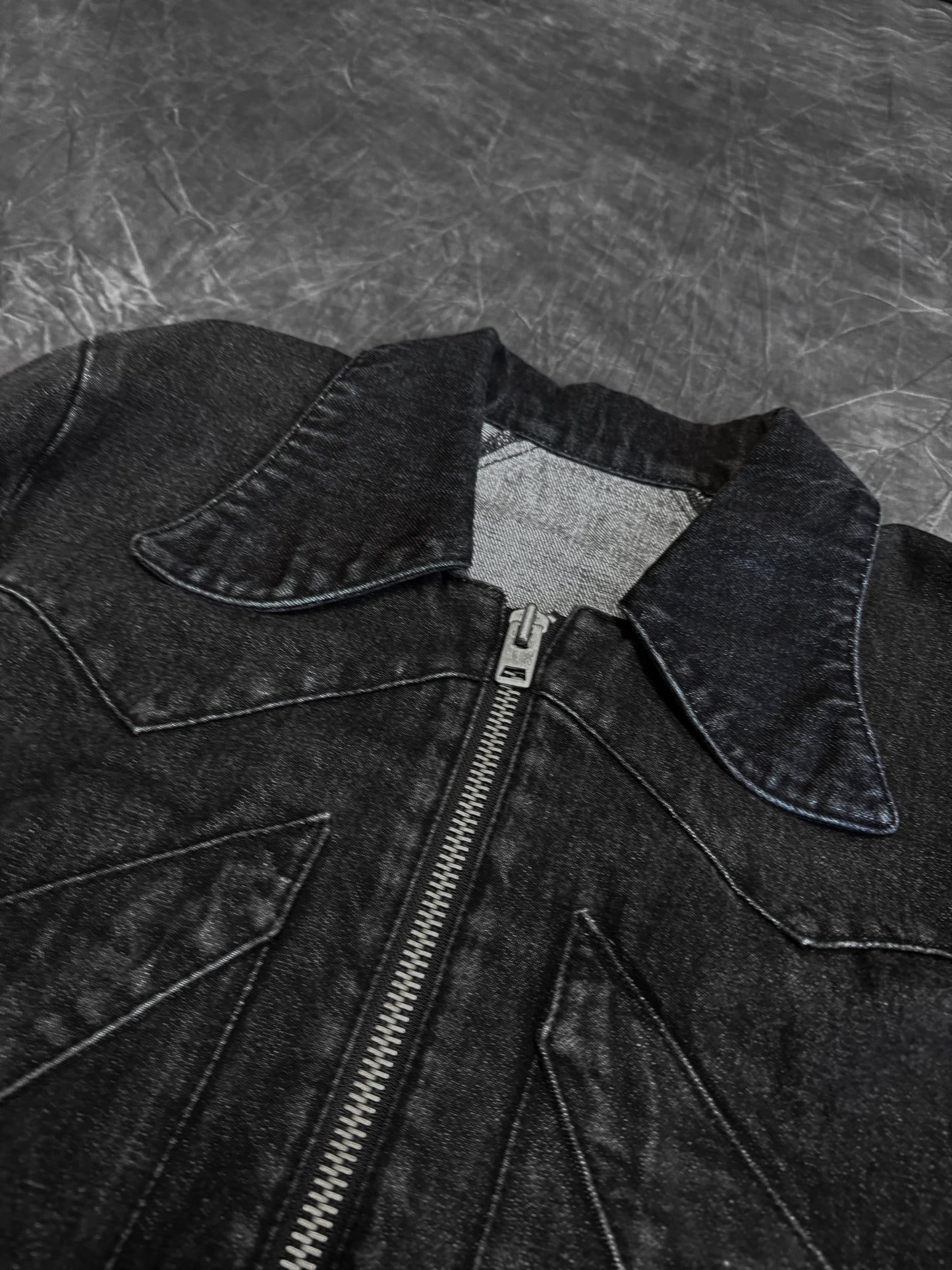 Toxica Curve Collar Denim Jacket