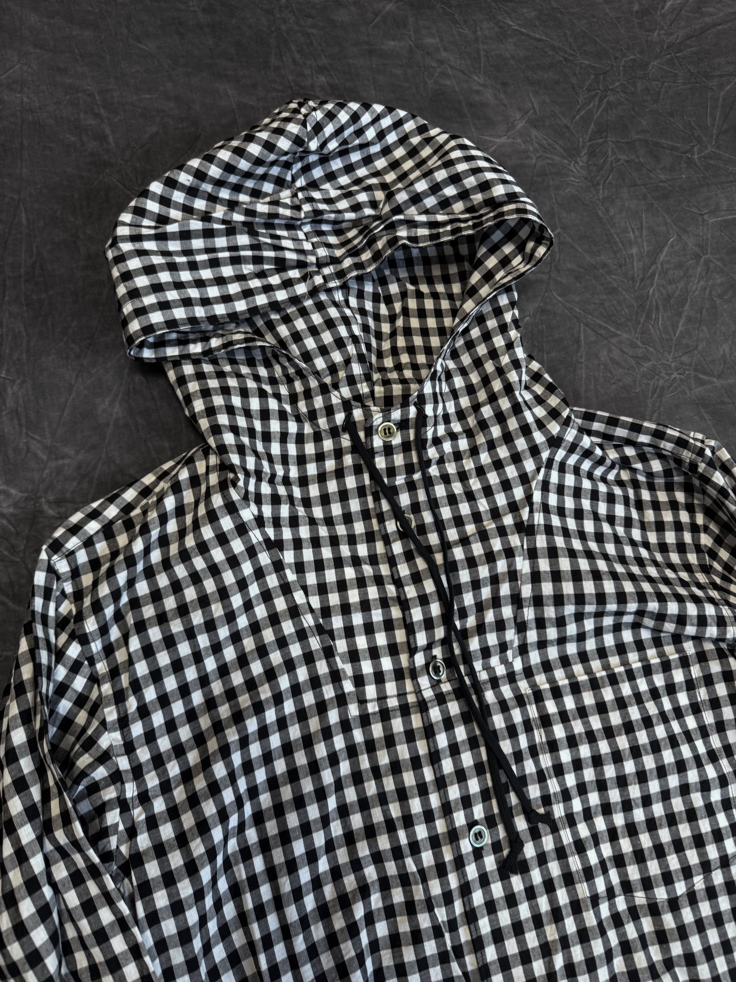 Comme Des Garcons Black Hooded Shirt