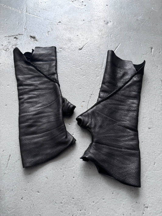 m.a+ fold over leather gloves