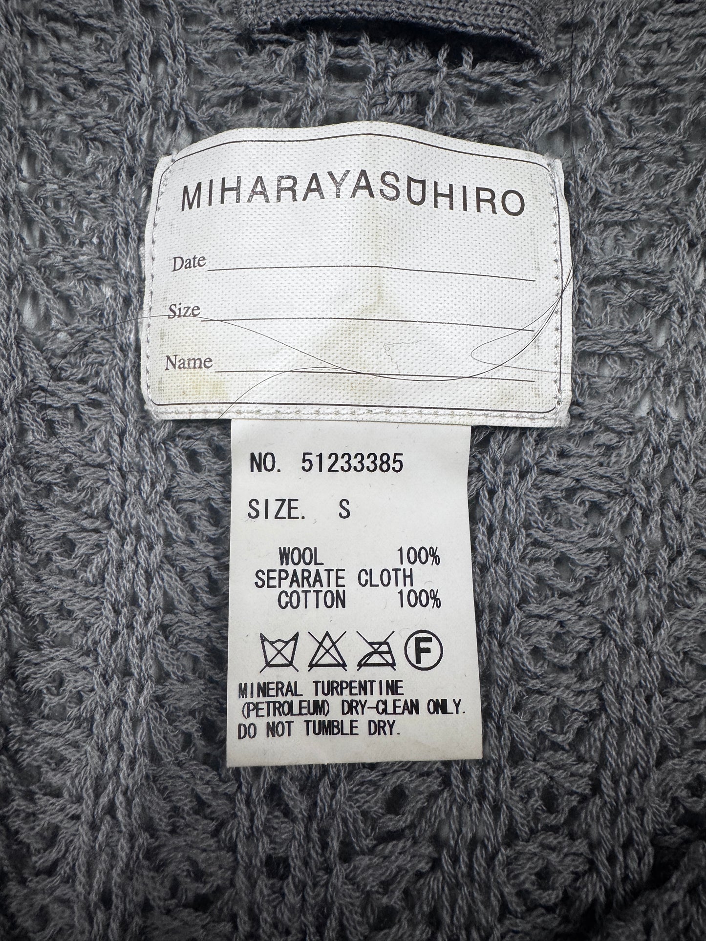 Mihara Yasuhiro 90s loose Weave Knit