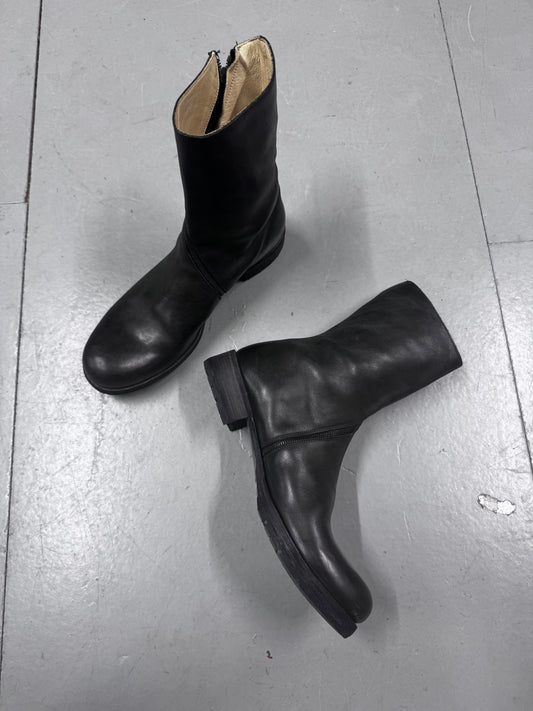 m.a+ spiral zip horse leather boots