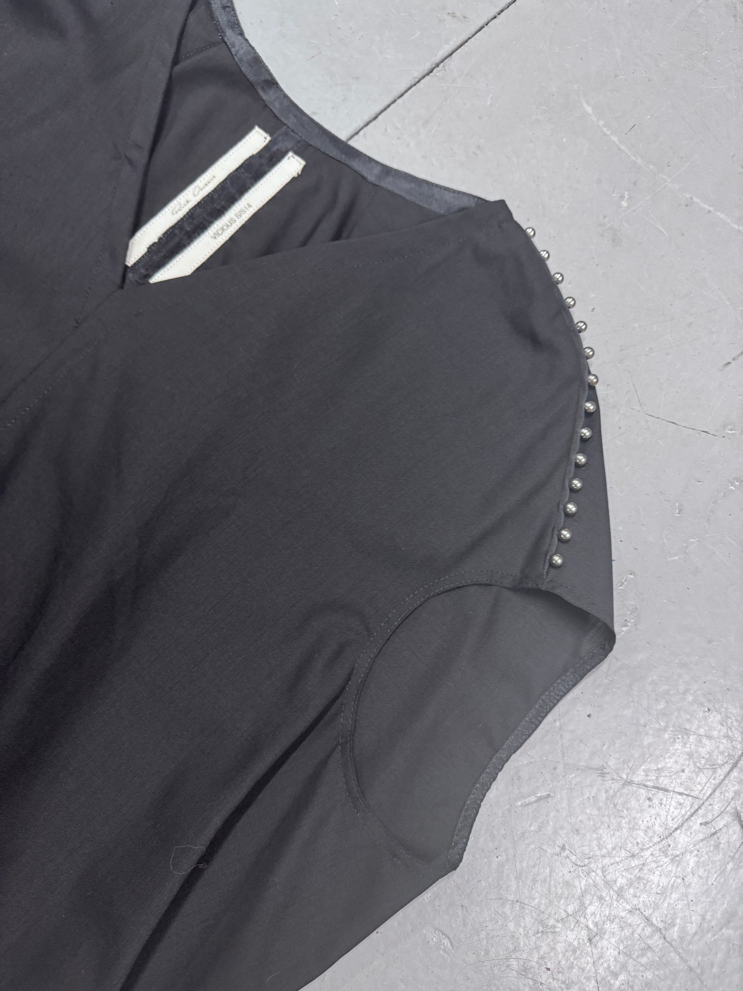 Rick Owens Studded Shoulder Tunic Top