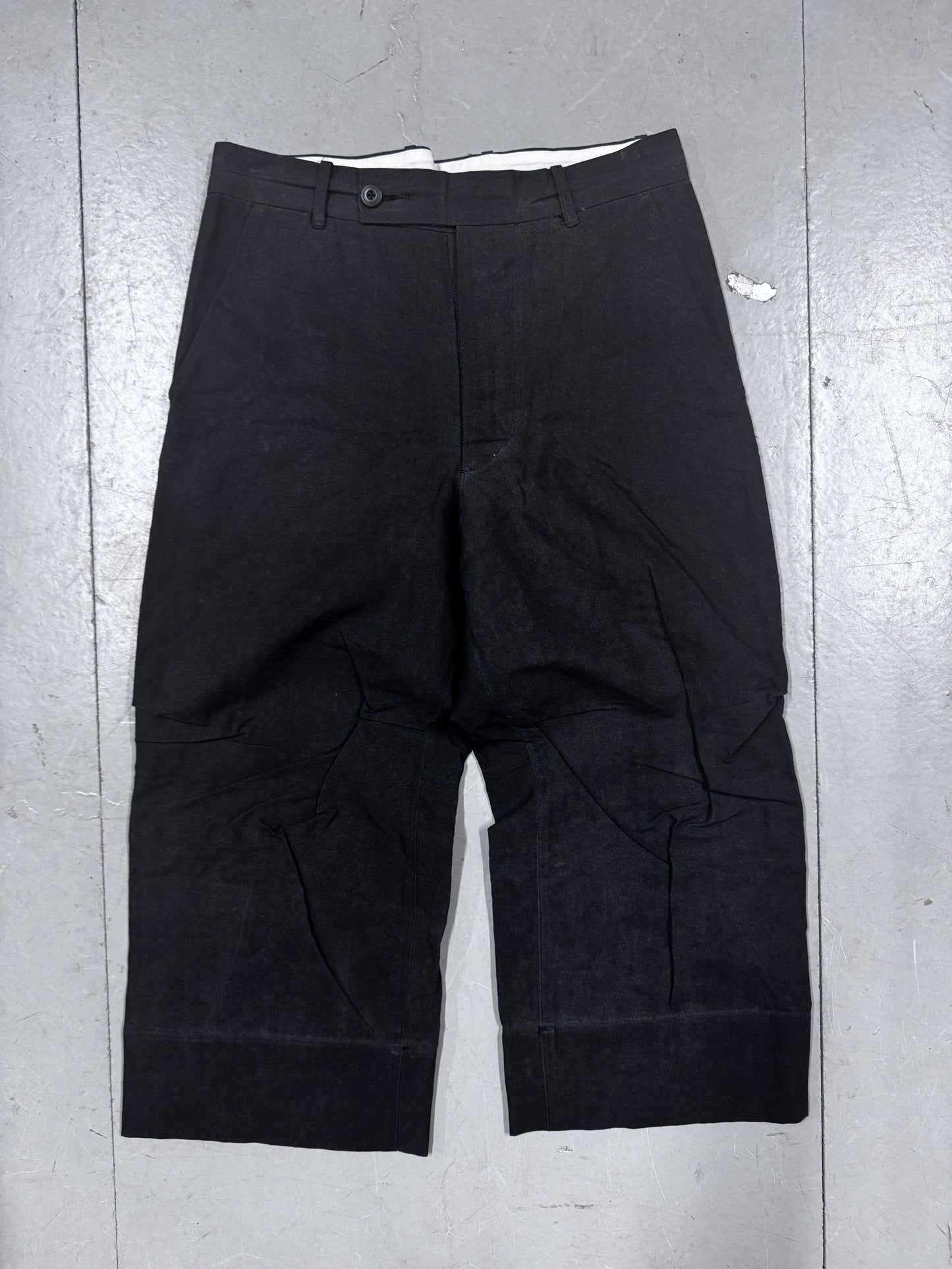 Klasica Brushed Cotton Cropped Dart Trousers