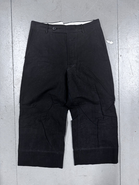 Klasica Brushed Cotton Cropped Dart Trousers