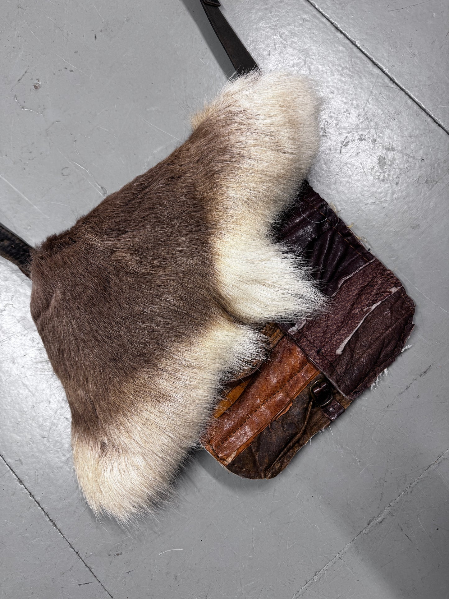 Joey D Fur + Leather Bag