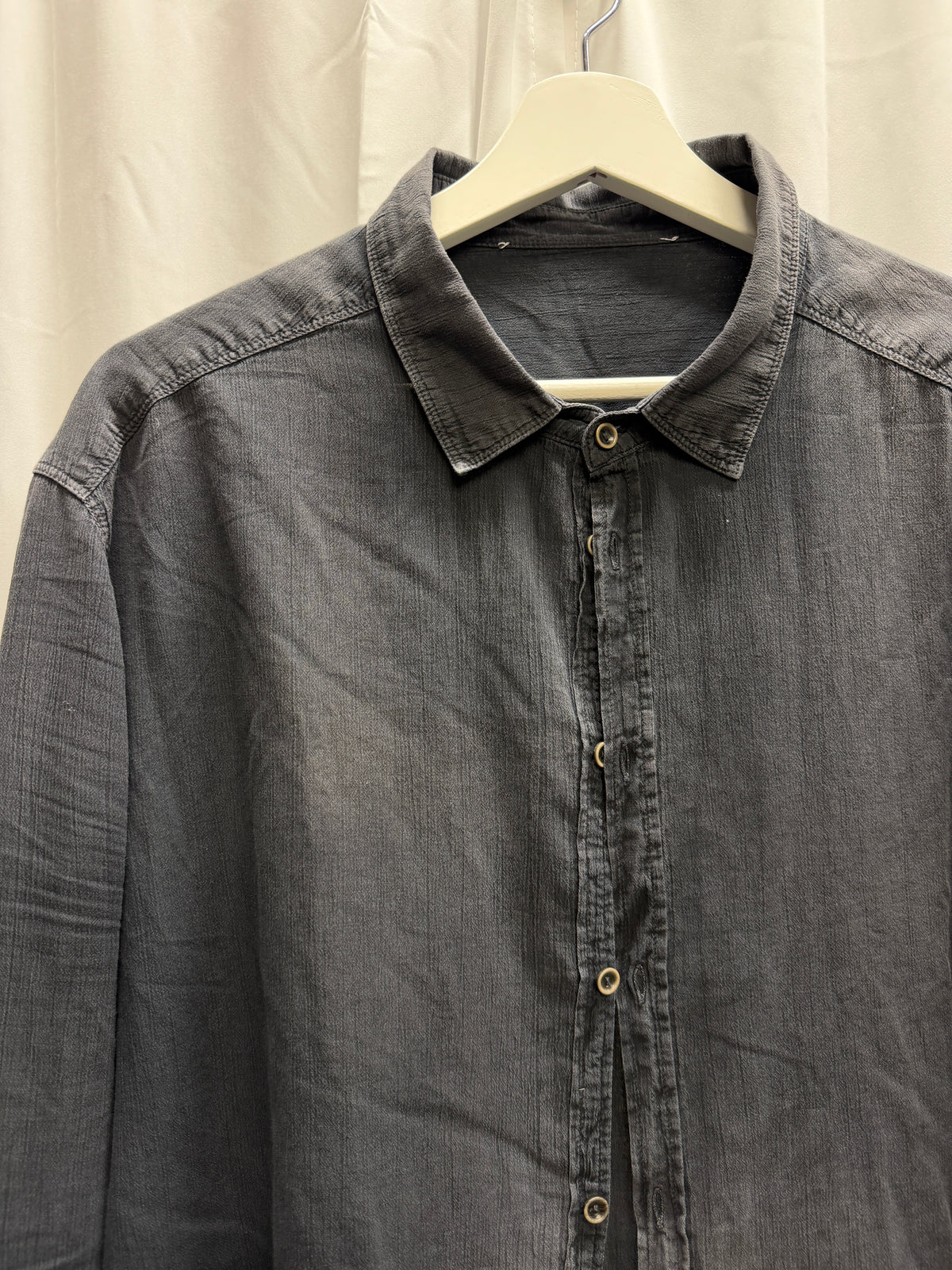 Poeme Bohemien Linen Garment Dye Shirt (L)