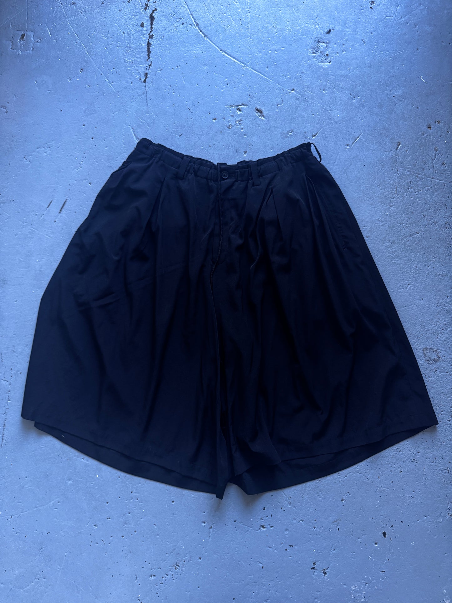 yohji yamamoto pour homme silk shorts