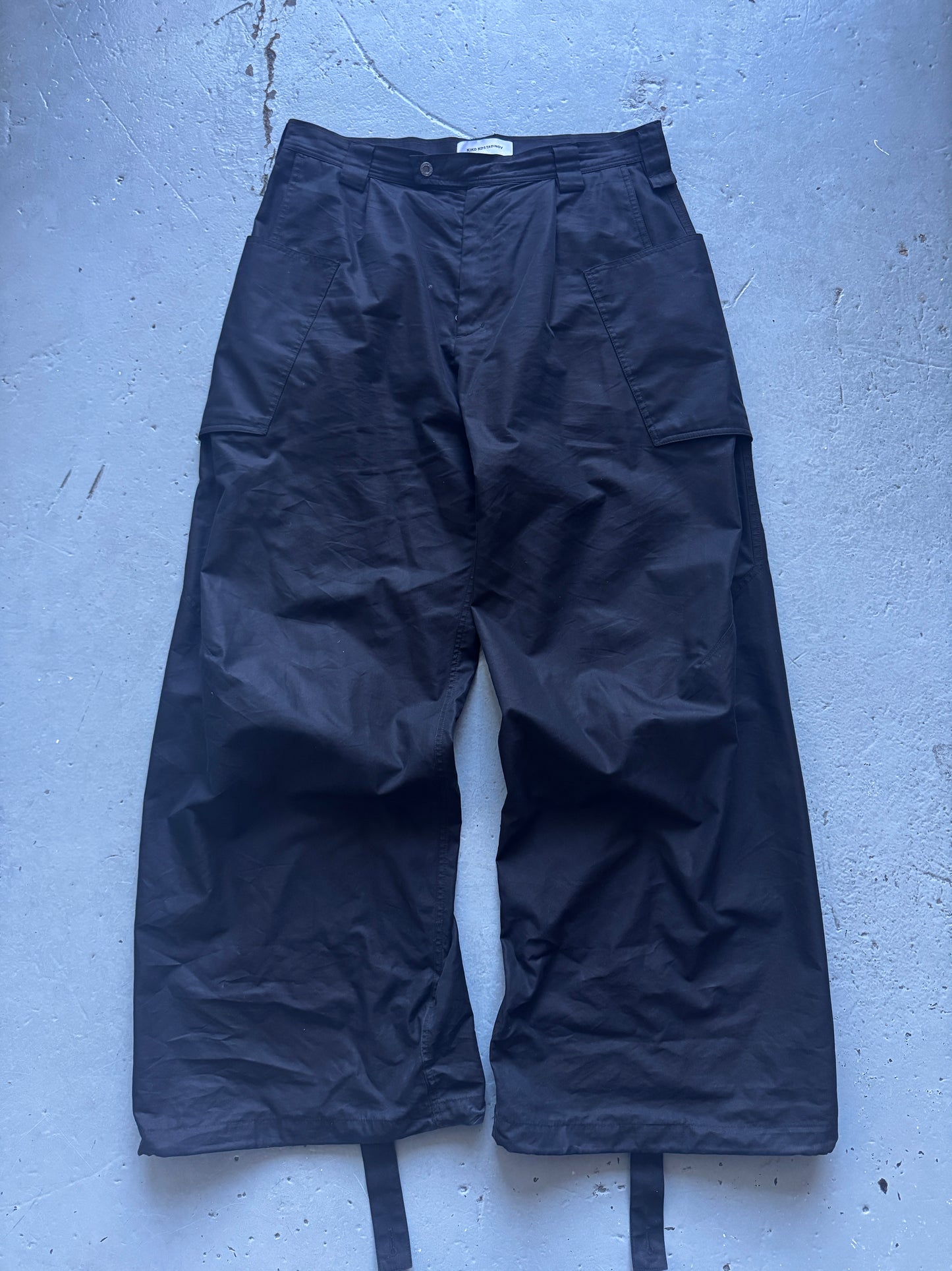 kiko kostadinov adjustable wide cargo pant
