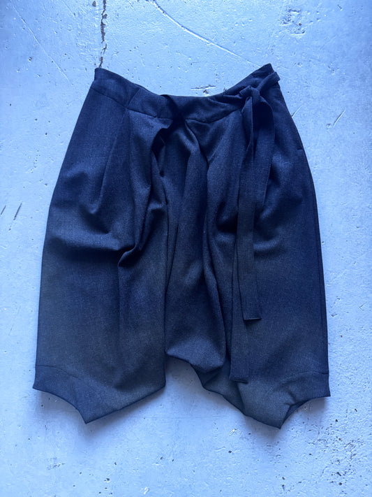 sistere drop crotch wool 3/4 short
