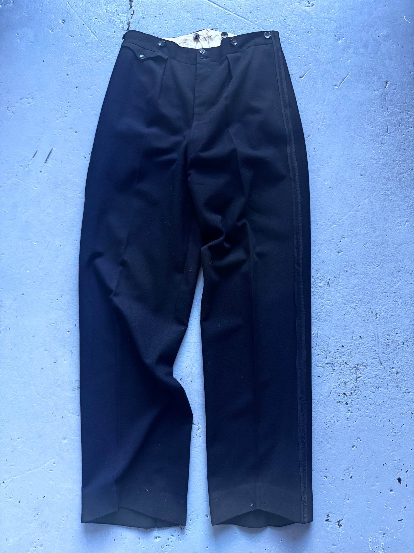 1930s wool trouser with trim side 33
