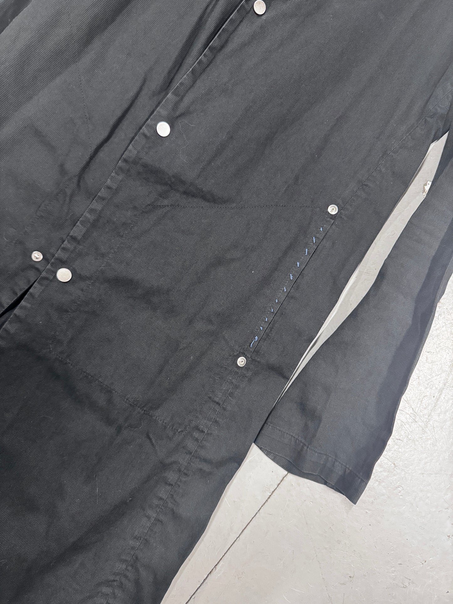 Geoffrey B Small Slide Button Hand Stitch Lab Coat