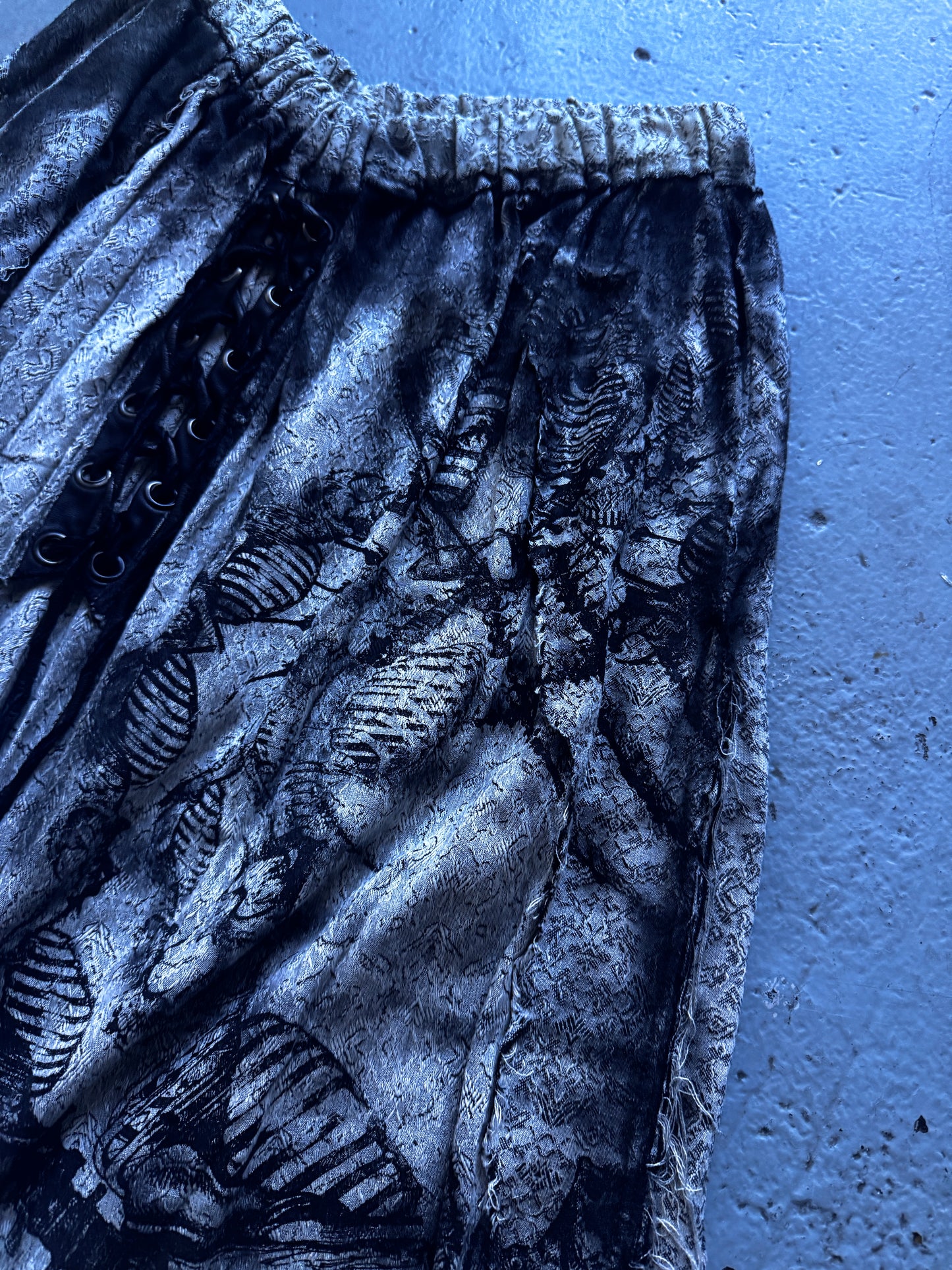 shohei takamiya leather detail wide pant