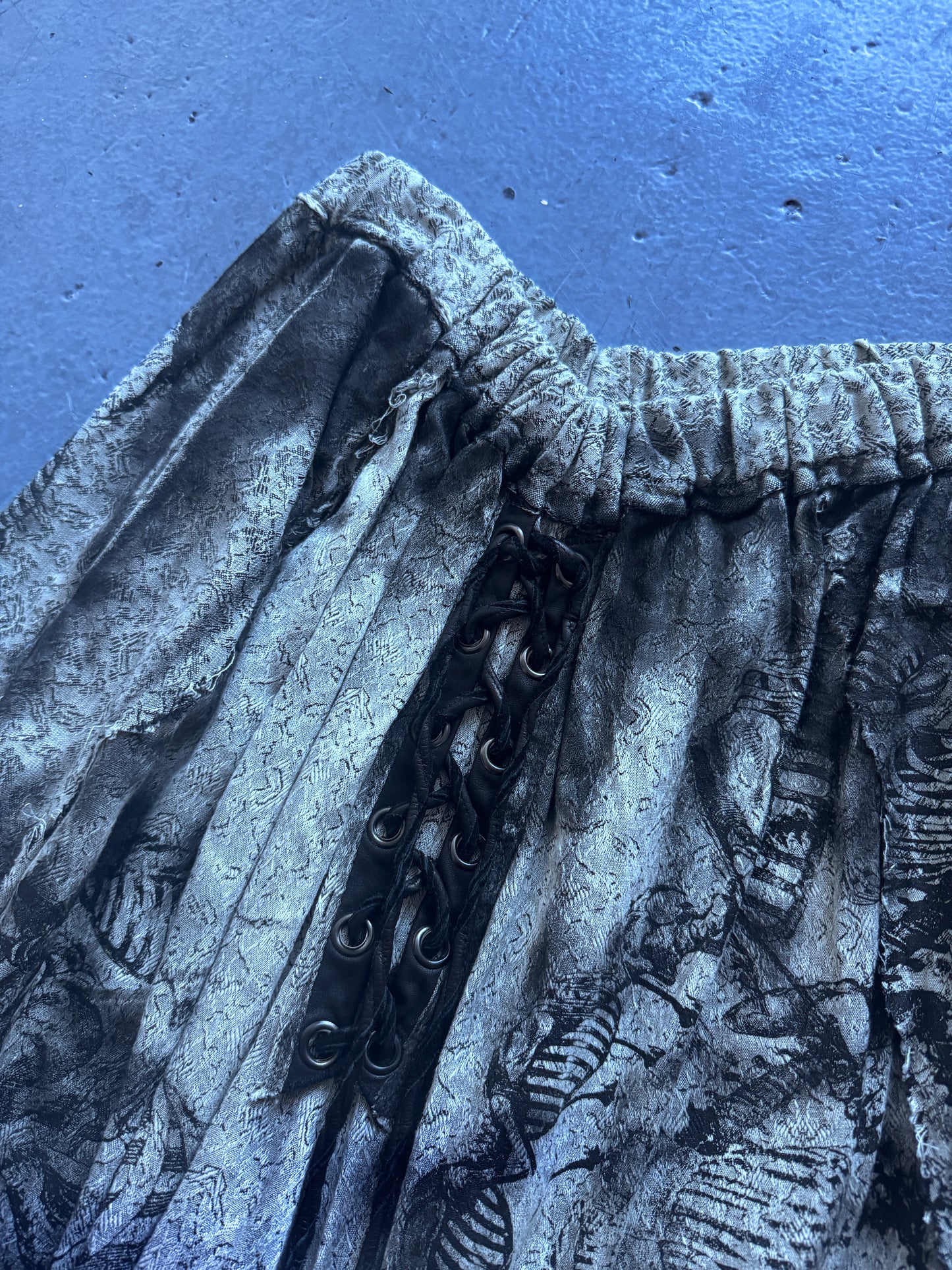 shohei takamiya leather detail wide pant