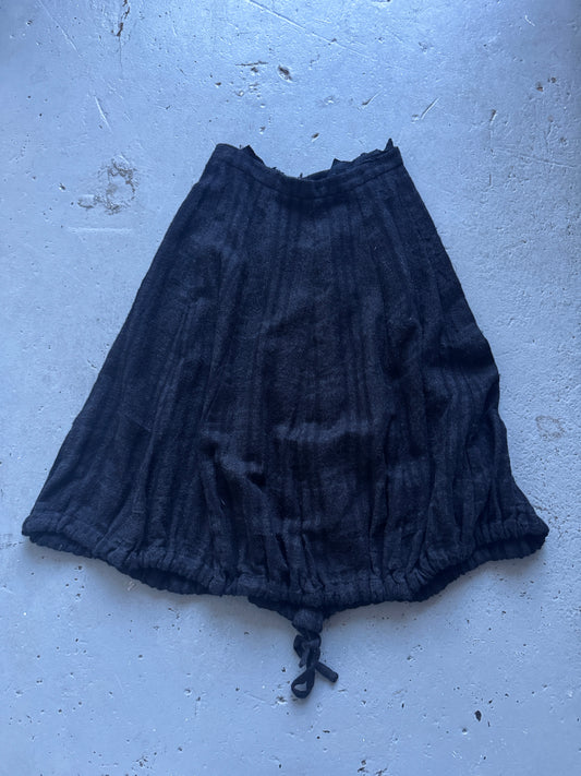vintage wool tied wide skirt