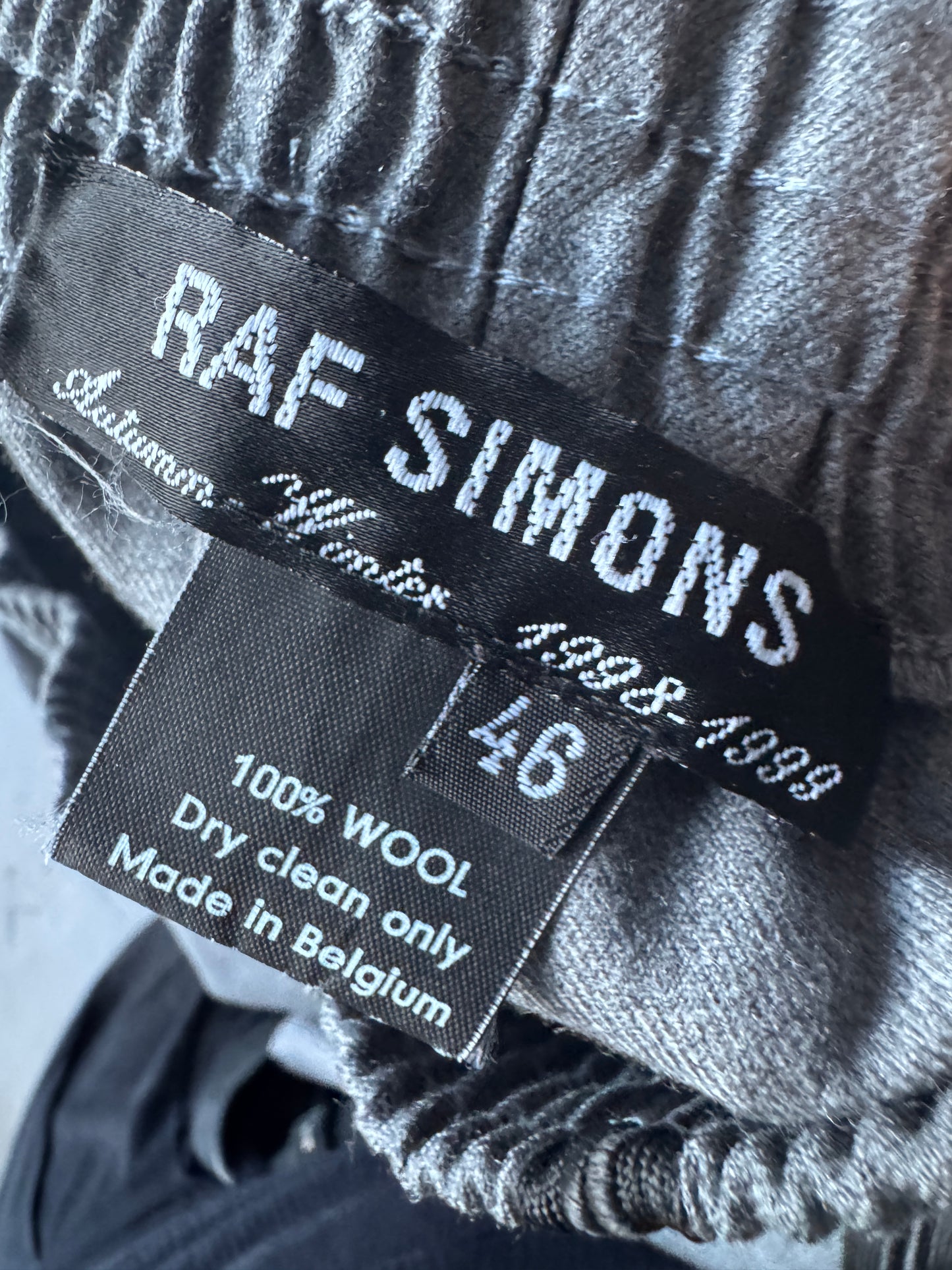 raf simons aw98 side stripe wide pant