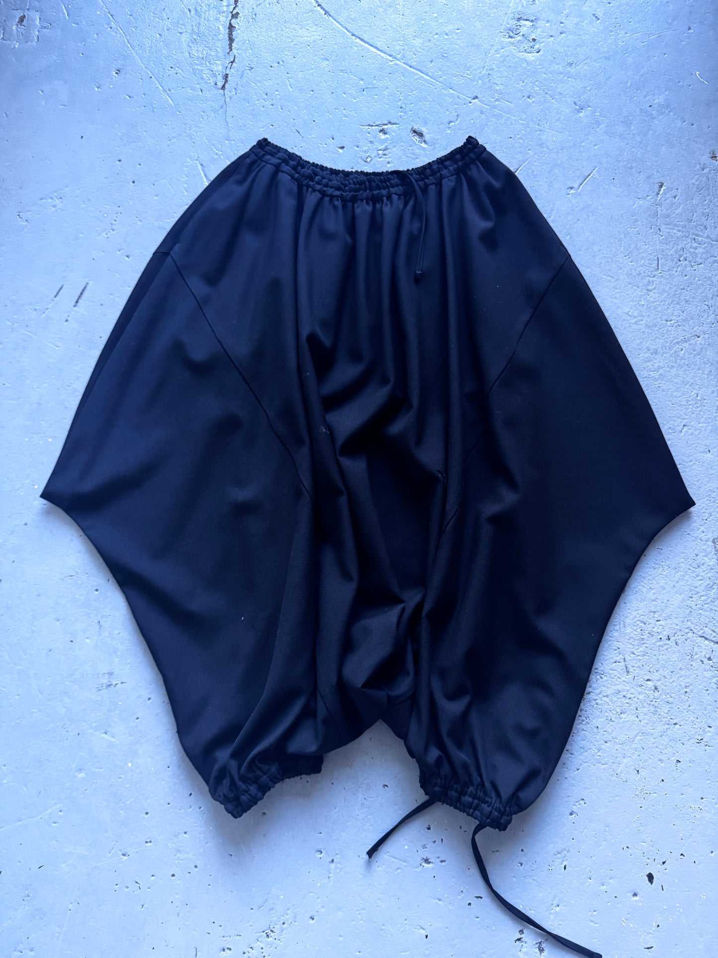 alice auaa pointed sculptural extreme drop crotch pant