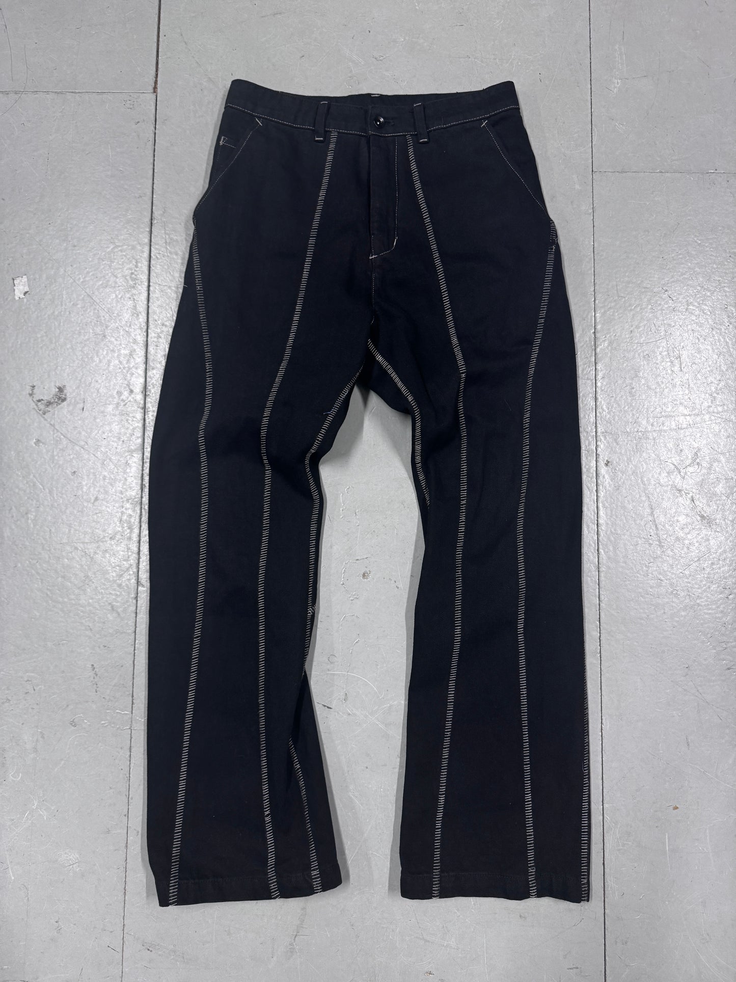 Professor E Contrast Seam Flare Jeans