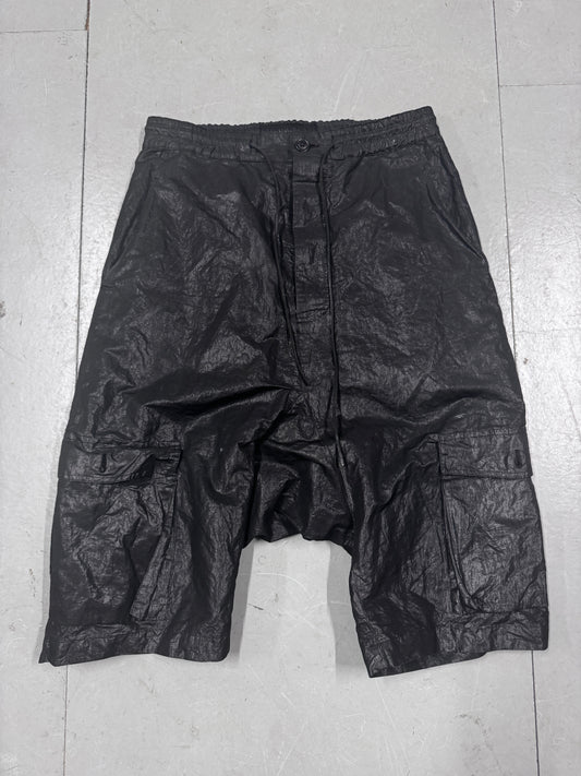 Rundholz Crumpled Drop Crotch Cargo Shorts