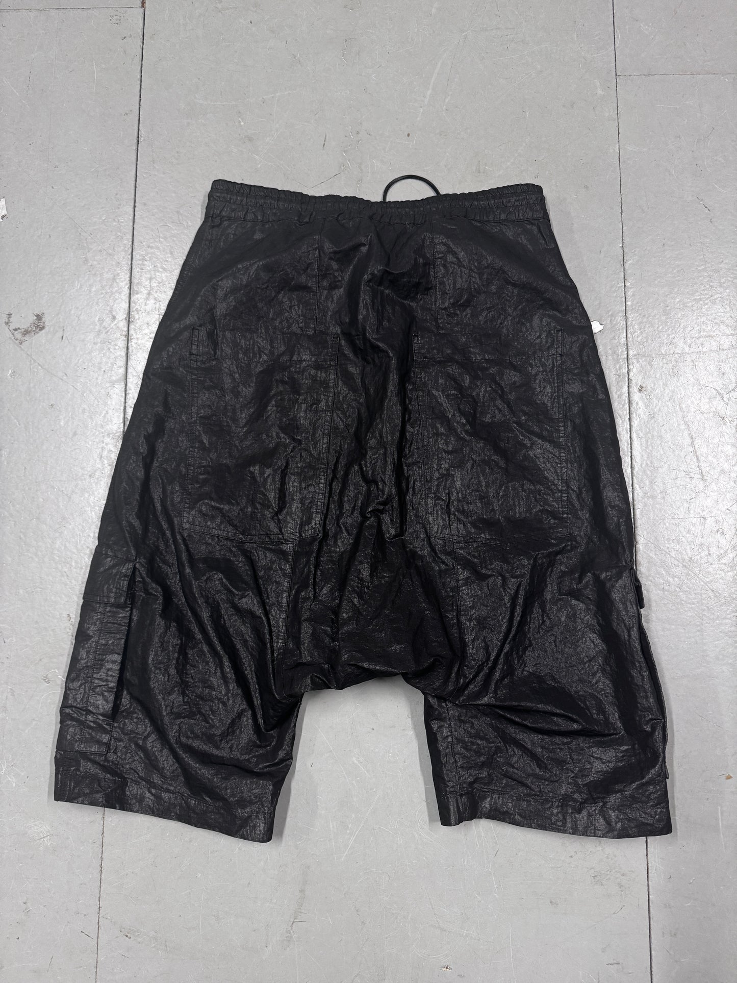 Rundholz Crumpled Drop Crotch Cargo Shorts
