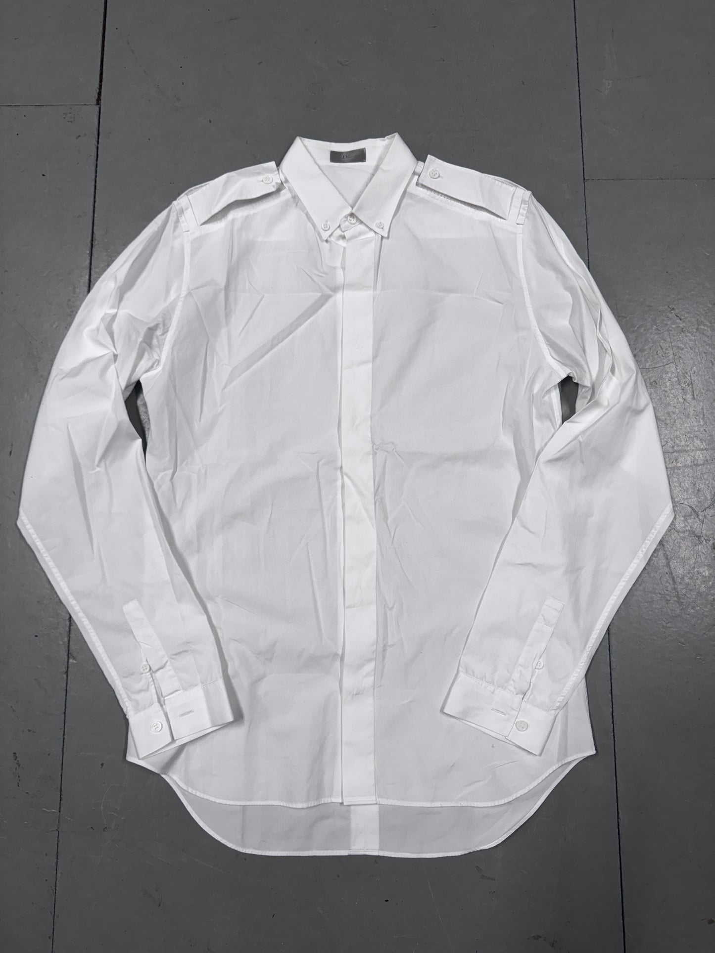 Dior Homme Mesh Layer Epaulet Shirt