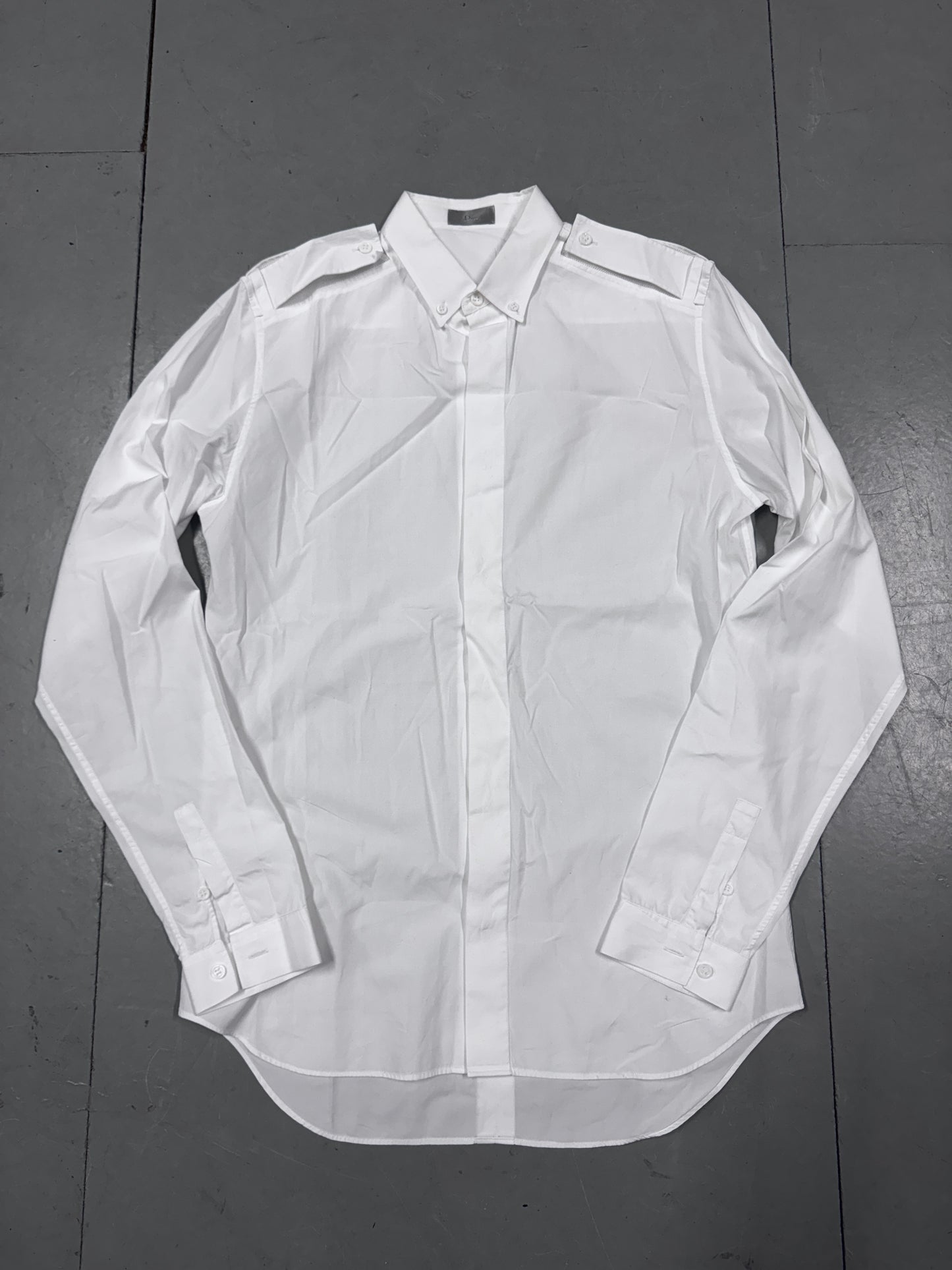 Dior Homme Mesh Layer Epaulet Shirt