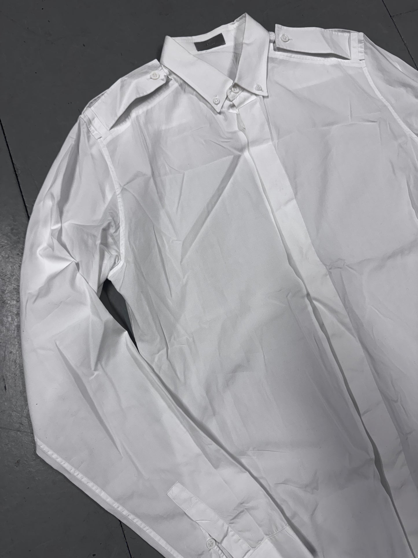Dior Homme Mesh Layer Epaulet Shirt