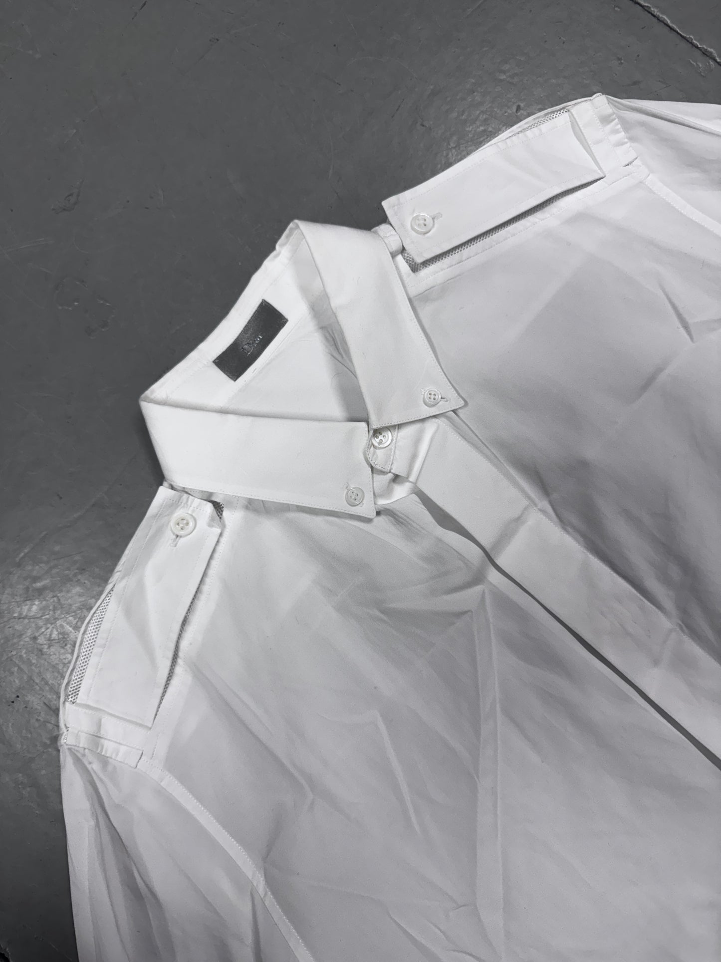 Dior Homme Mesh Layer Epaulet Shirt