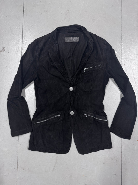 Isamu Katayama Backlash Reverse Leather Blazer