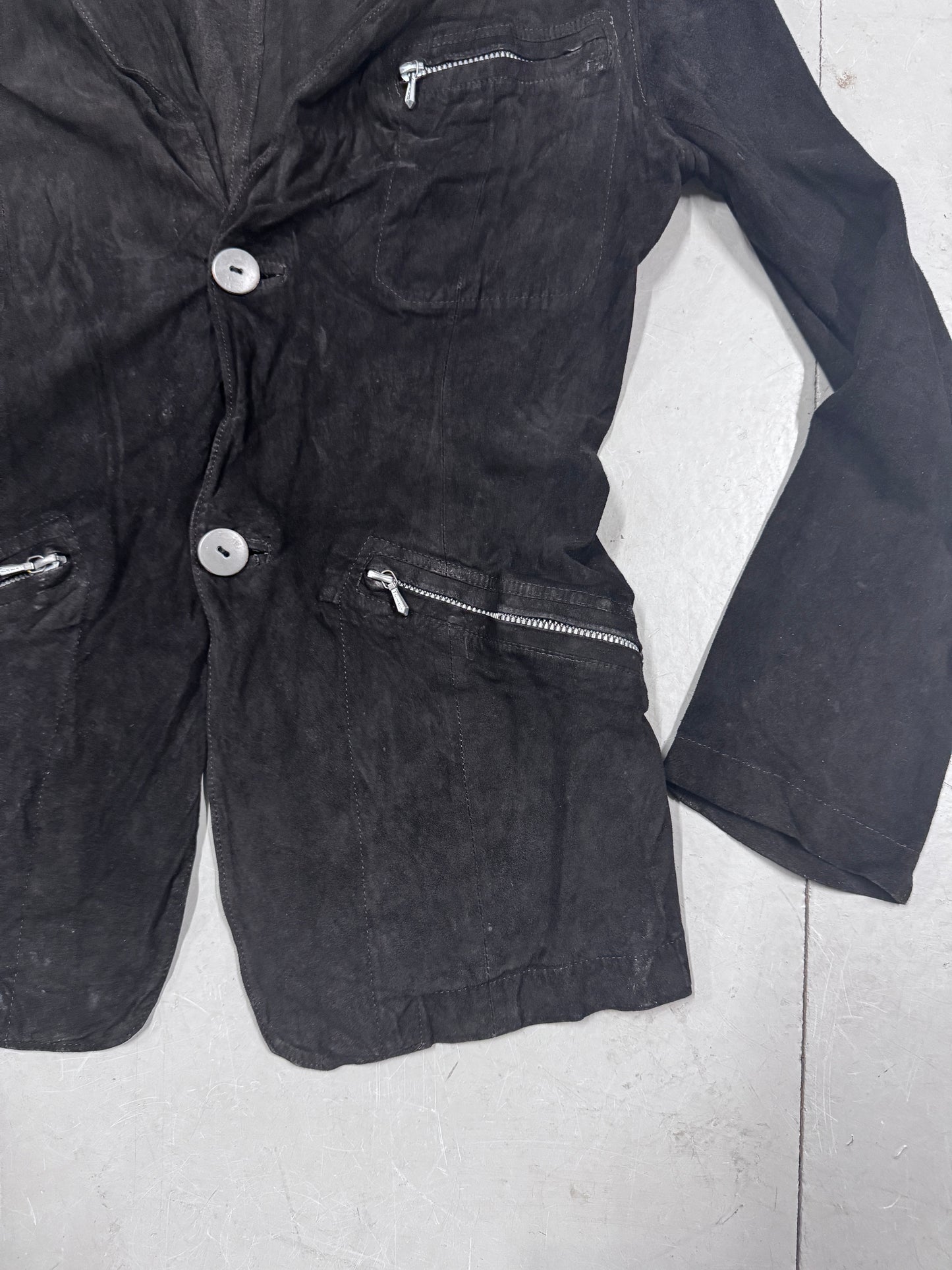 Isamu Katayama Backlash Reverse Leather Blazer