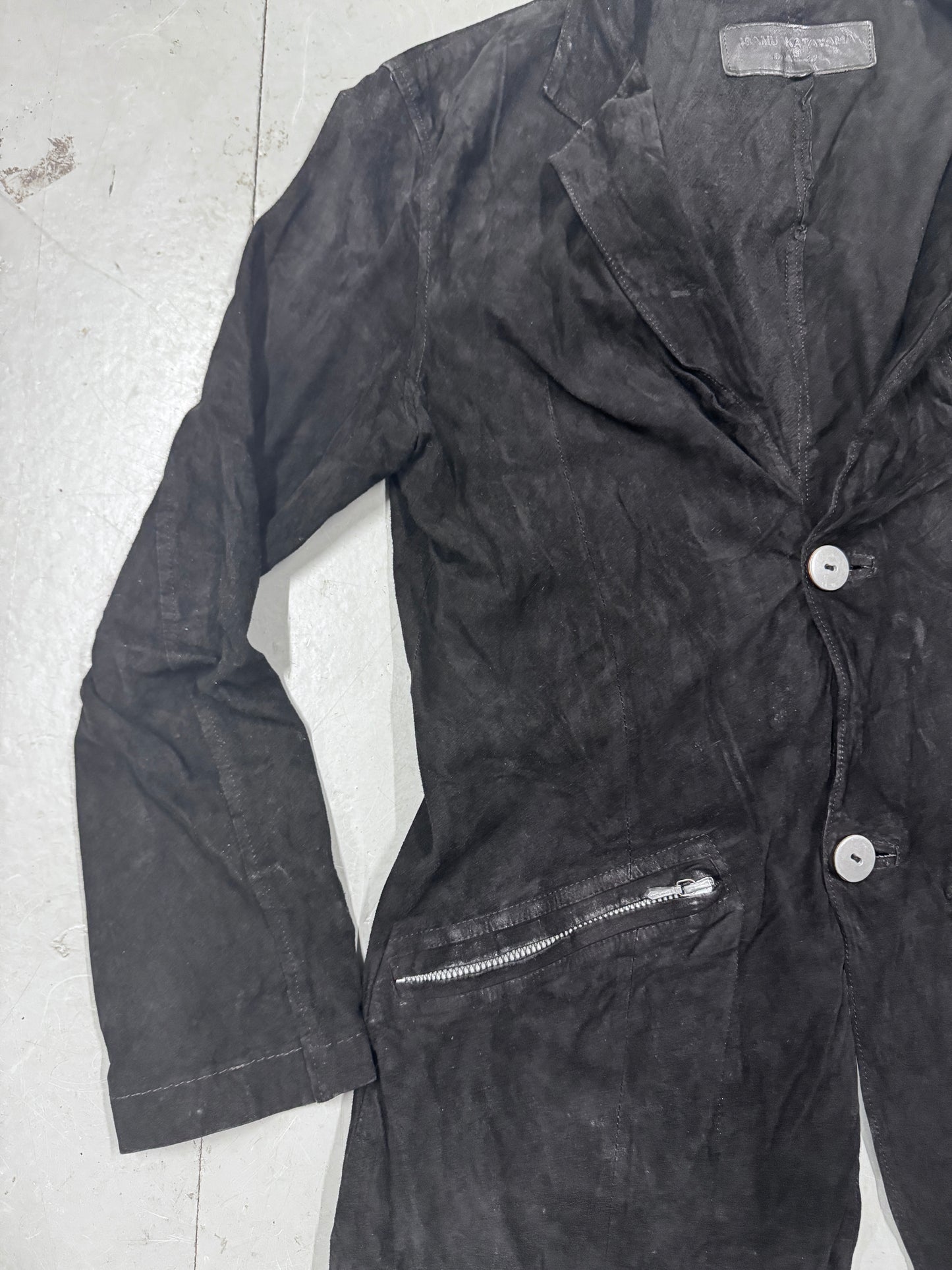 Isamu Katayama Backlash Reverse Leather Blazer