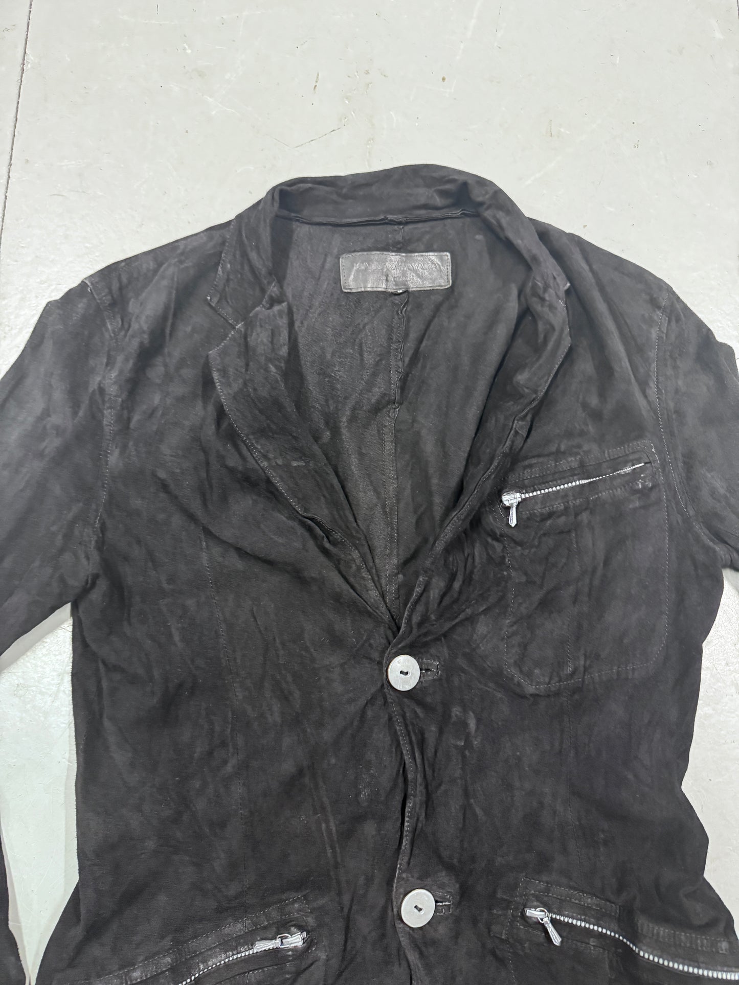 Isamu Katayama Backlash Reverse Leather Blazer