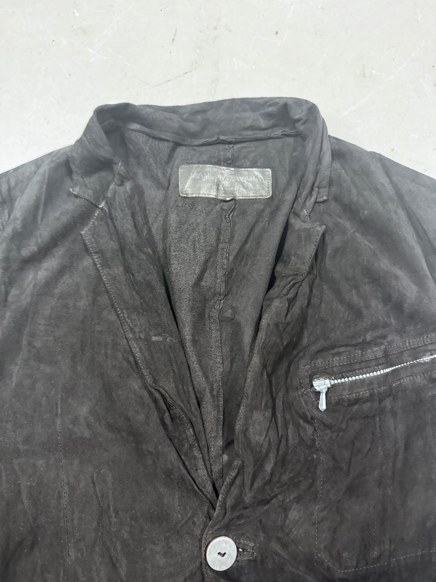 Isamu Katayama Backlash Reverse Leather Blazer
