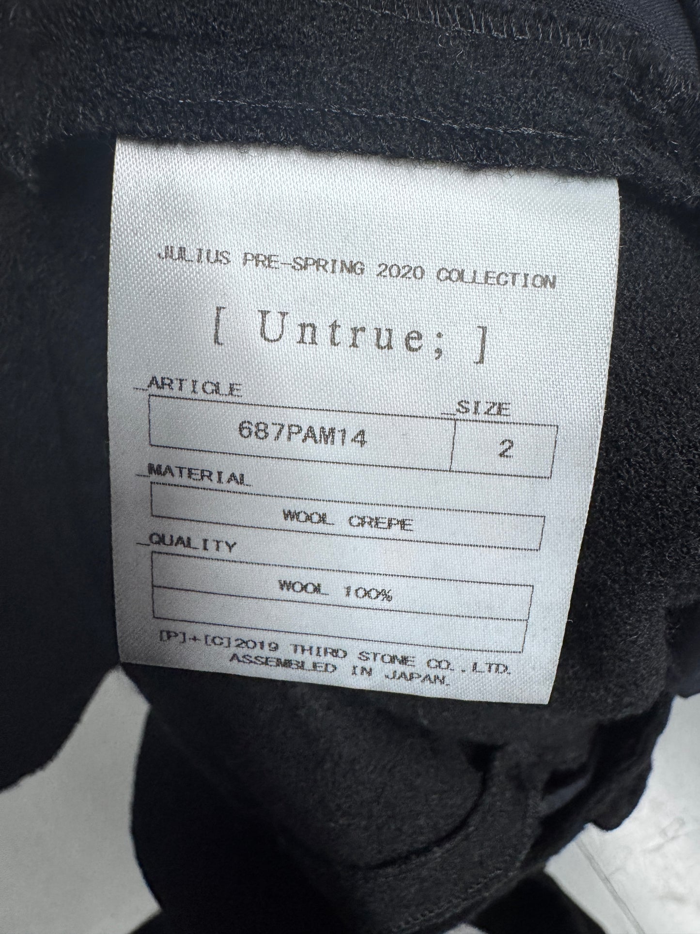 Julius PS20 Twist Drop crotch Trouser