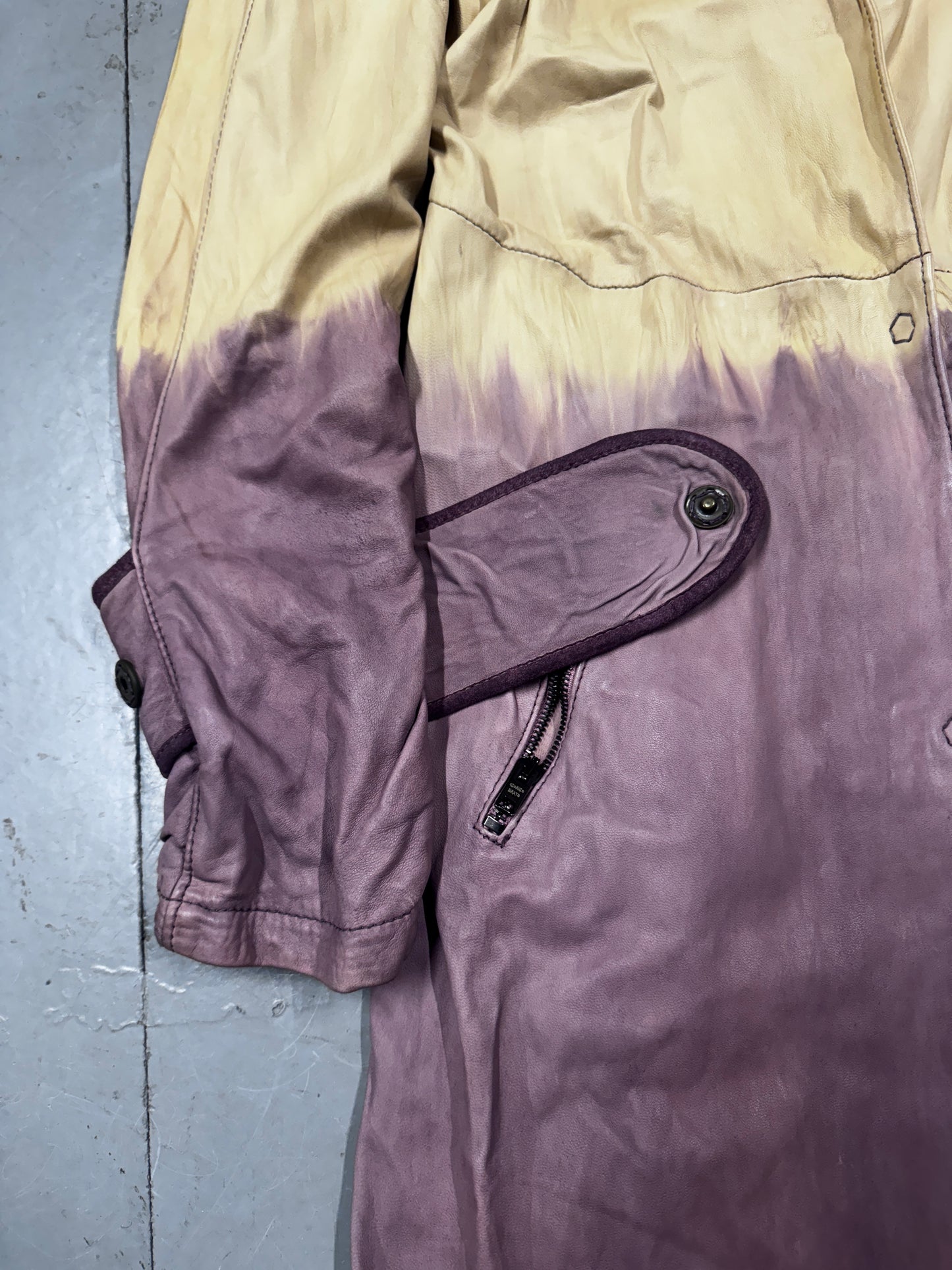 Giorgio Brato Dip Dyed Leather Coat
