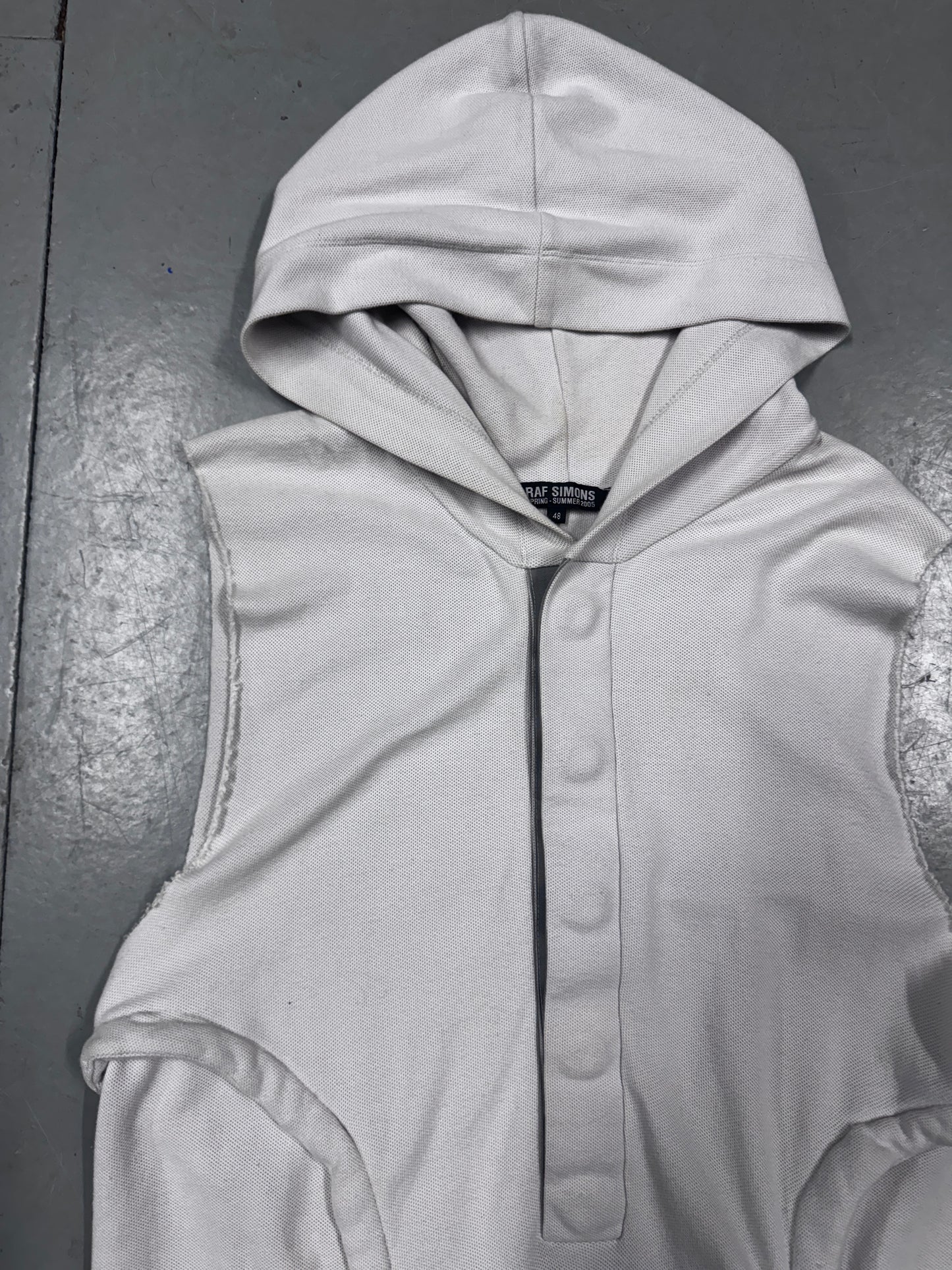 Raf Simons SS05 Circle Pocket Sleeveless Hoodie