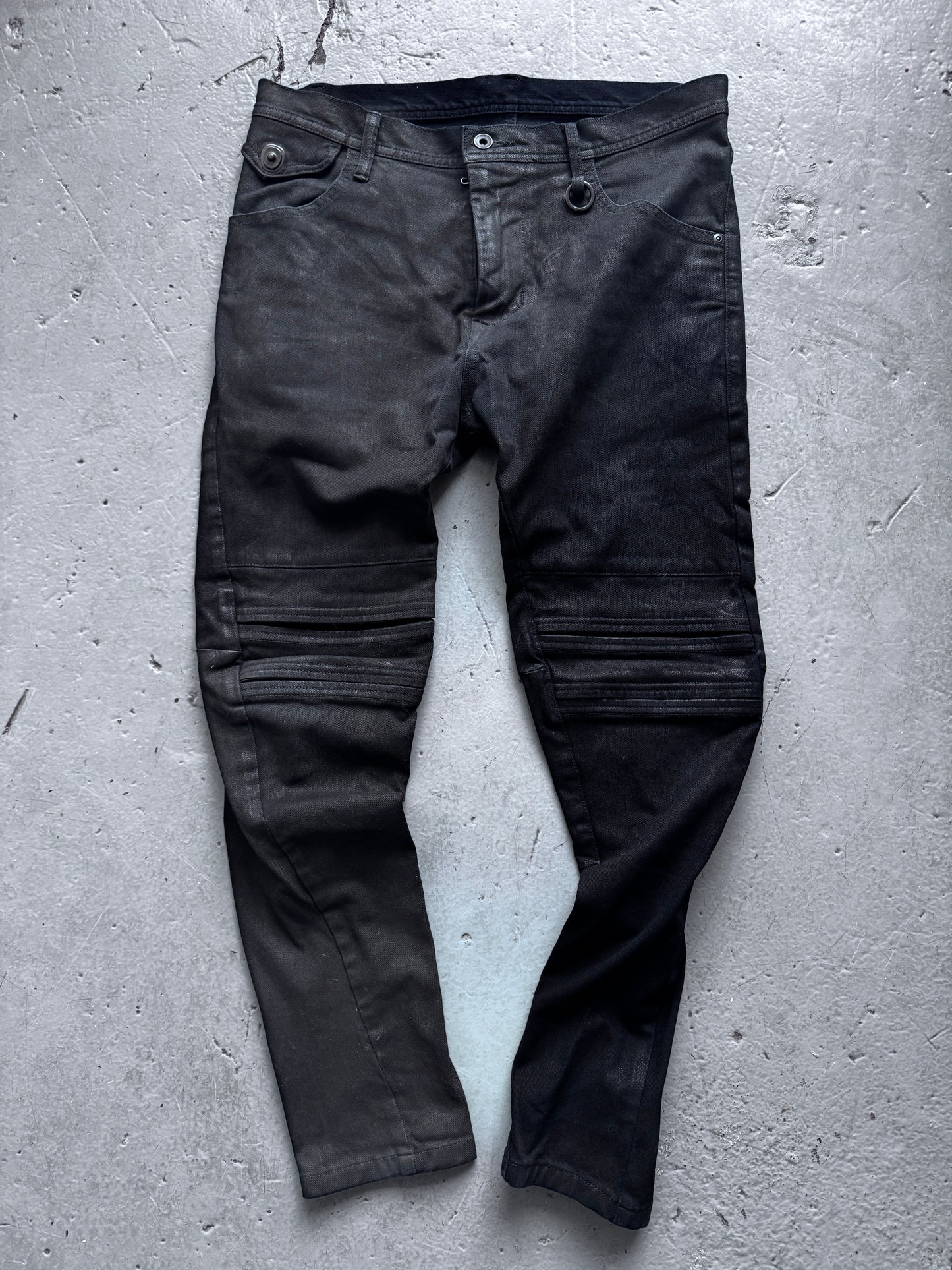 julius coated + knee detail skinny jean