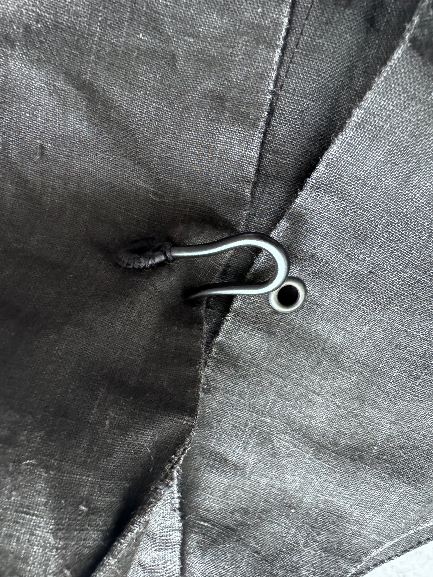 sistere narrow front linen cargo pocket waistcoat