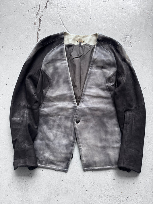 sïva panelled front leather jacket