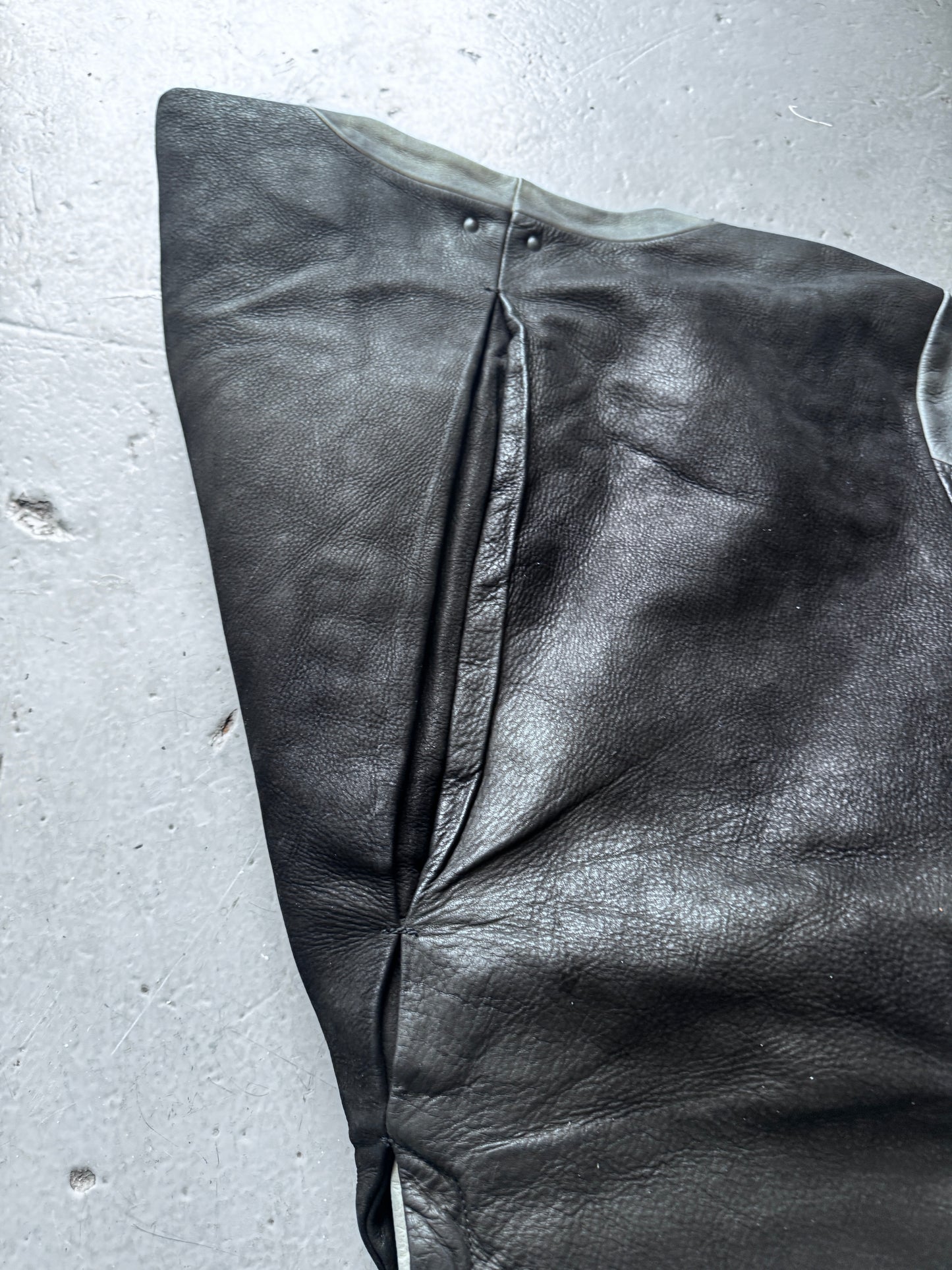 sïva panelled front leather jacket