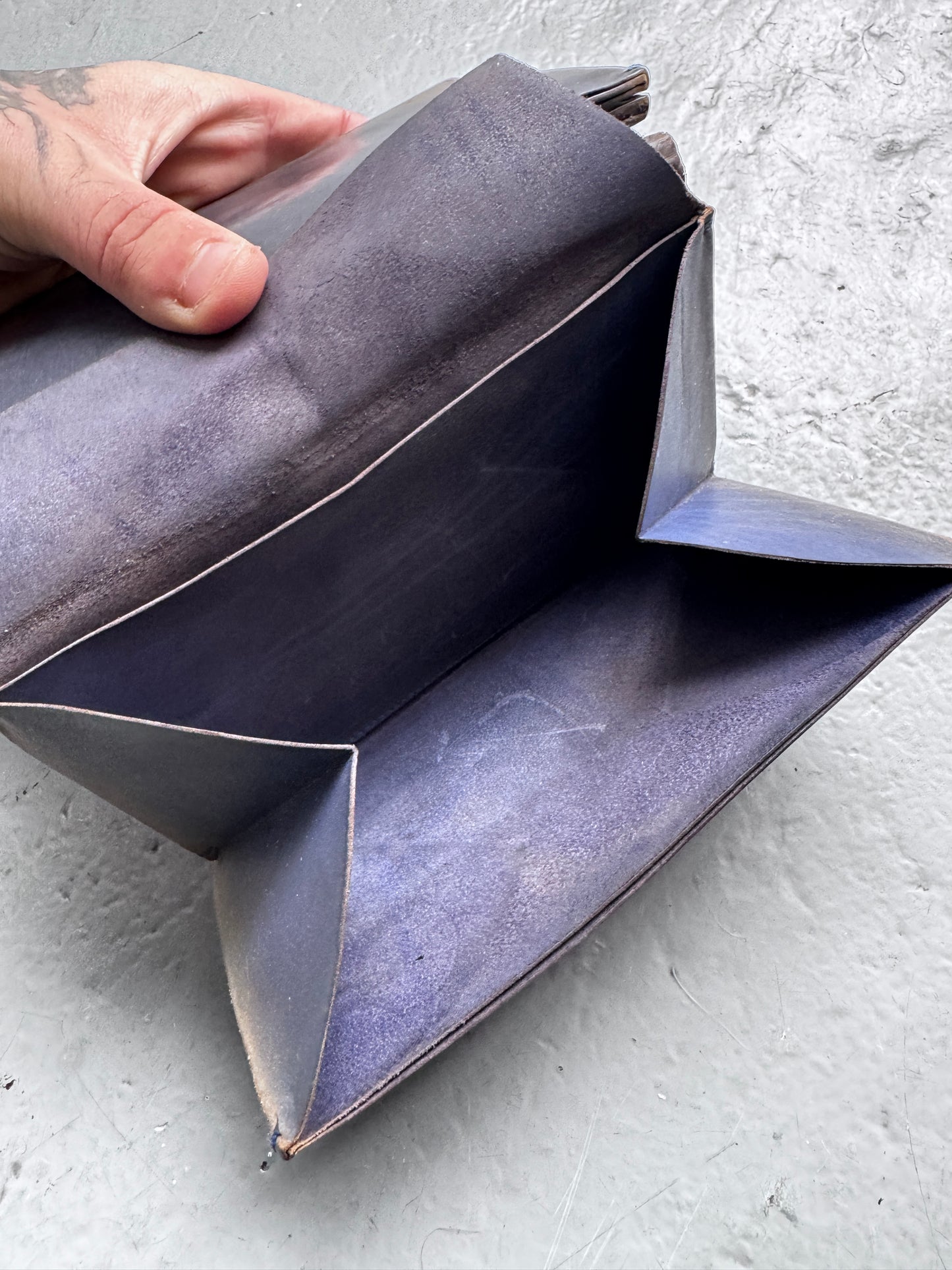 m.a+ accordion folded leather wallet