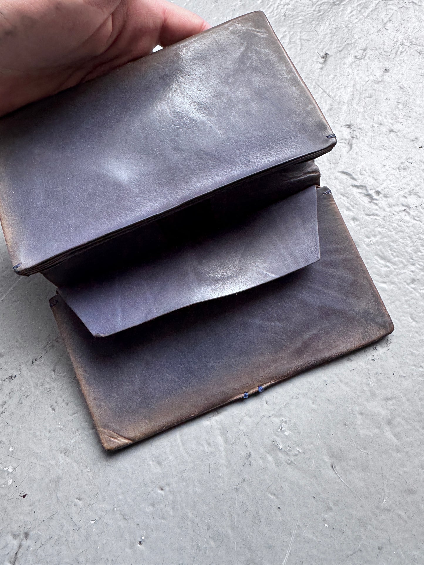 m.a+ accordion folded leather wallet