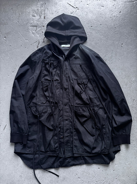 damir doma parachute cargo hooded shirt