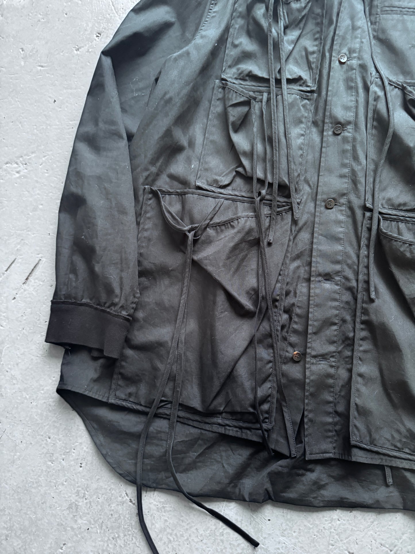 damir doma parachute cargo hooded shirt