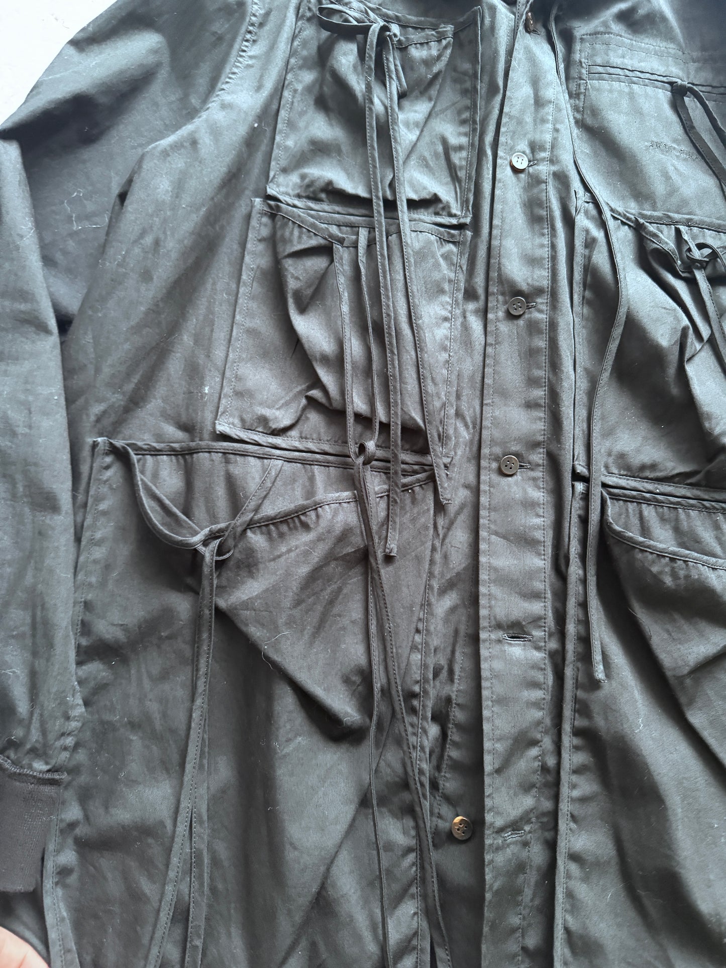 damir doma parachute cargo hooded shirt