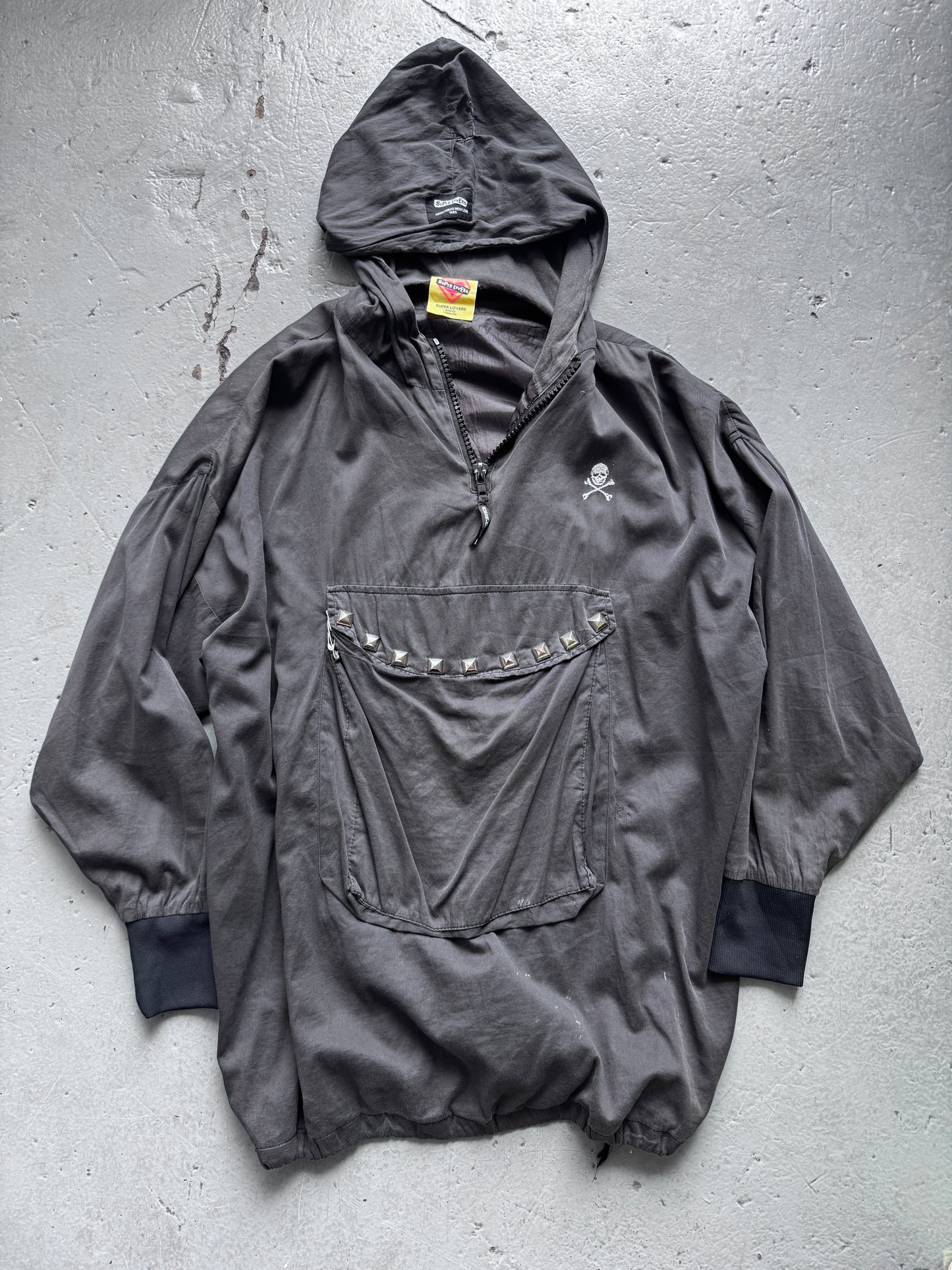 early super lovers stud front hooded jacket