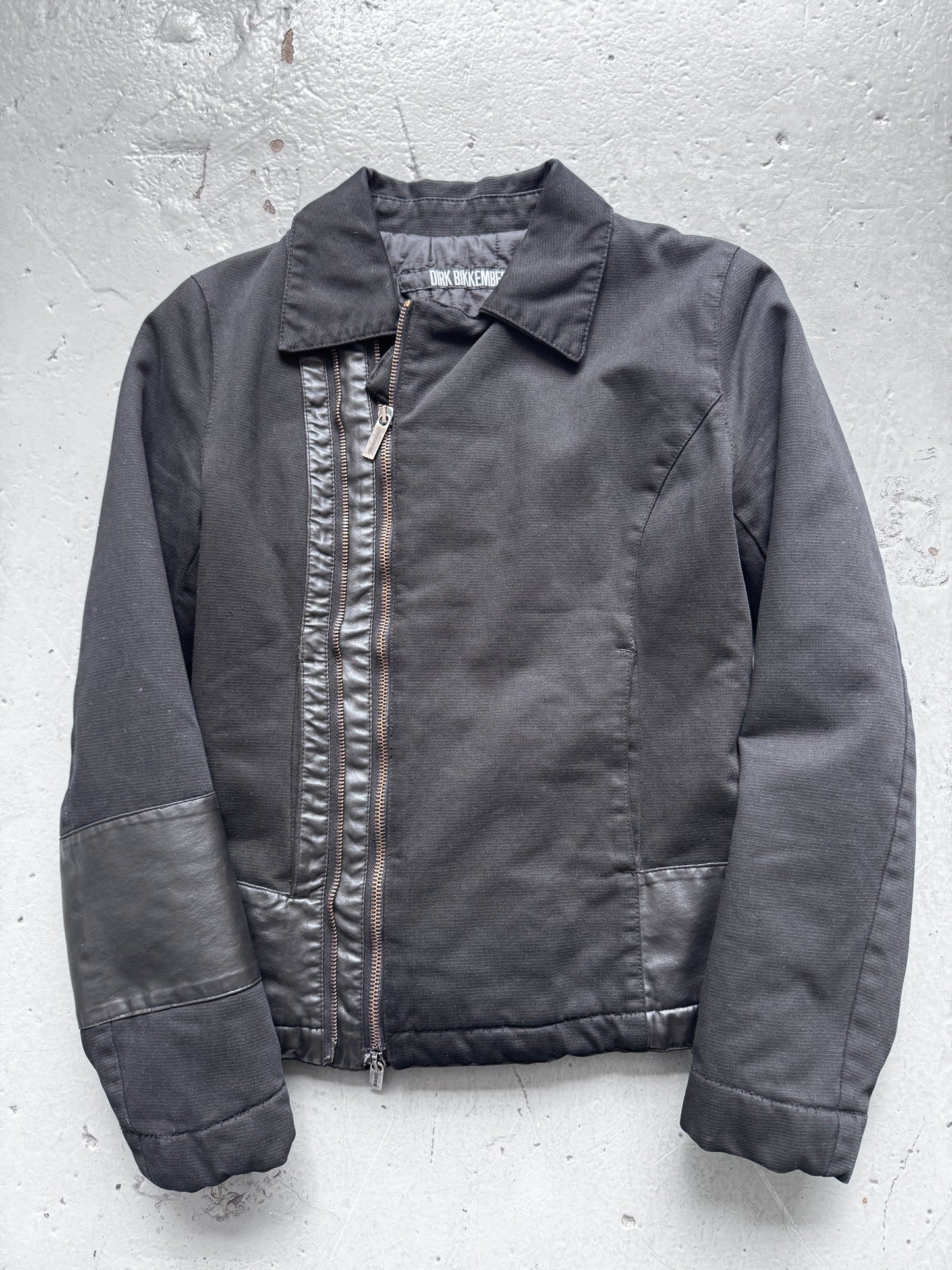 dirk bikkembergs double zipper moto jacket